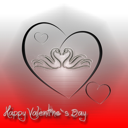 Valentine background objects prepared for the occasionの写真素材