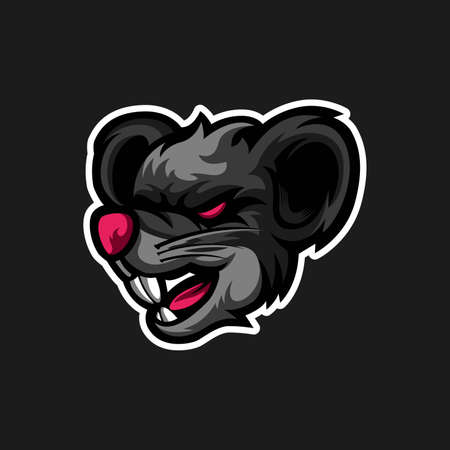 Rat Mascot Logo Head  for Sport and Esportのイラスト素材