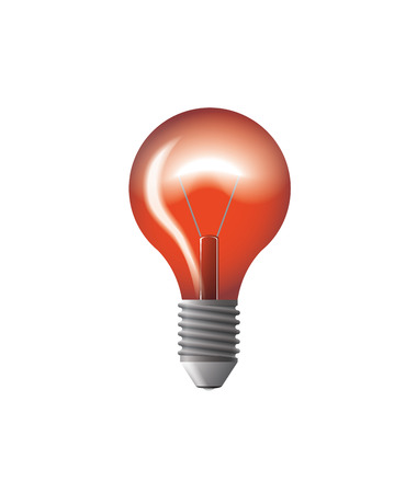 light bulb red vector illustration with glossのイラスト素材