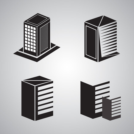 Set   building .のイラスト素材