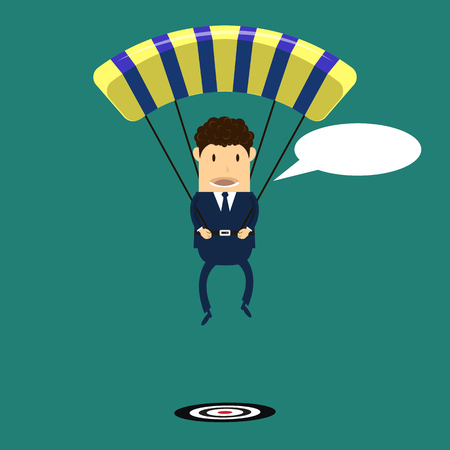 business parachute jumpのイラスト素材
