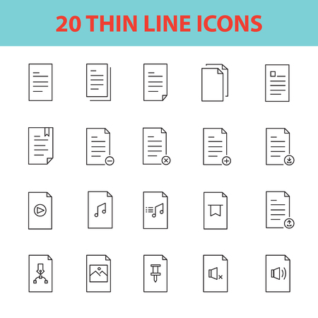Perfect pixel thin line iconsのイラスト素材