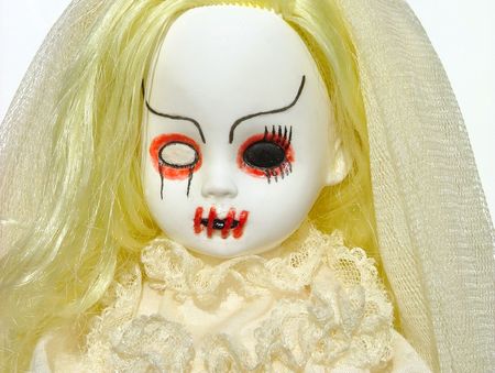 Original hand painted horror dollの写真素材