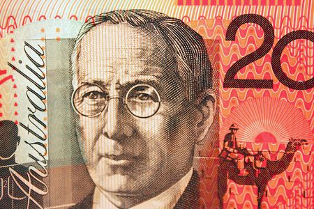 Australian $20 close-upの写真素材