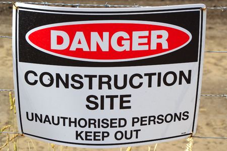 Danger signの写真素材