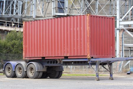 Semi truck trailerの写真素材