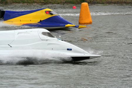 Speed boats racingの写真素材