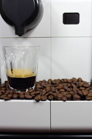 A coffee shot from a pod machineの写真素材