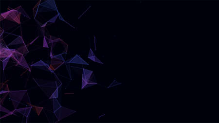 Vector business futuristic backdrop. Network connection structure cyberspace with moving particles....
