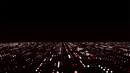 Vector colorful glitch texture background. Abstract halftone with noise effect and dots. Screen texture with matrix or binary code.のイラスト素材