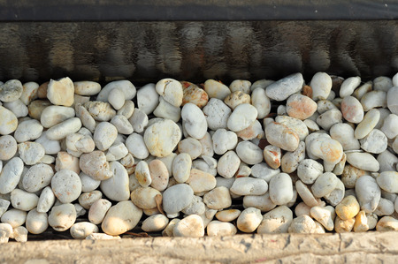 close up stone water decor for bathroom or gardenの写真素材