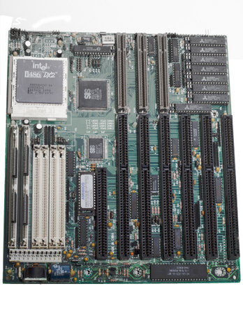 IBM PC 486.   Intel 486 processor. Photo taken on: april 7th, 2010