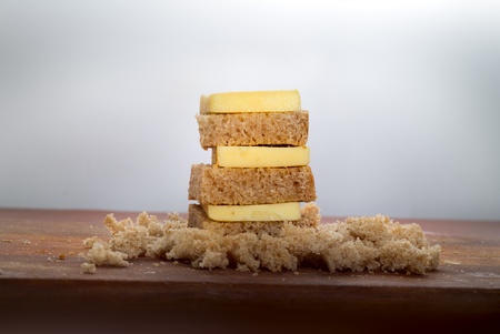 Sandwich preparationの写真素材