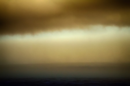 I can't see a yard in front of me. Darkness and veil of Arctic hurricane (slammer, oranges sour, bora, cold northerly wind ). Archipelago Novaya Zemlya, Kara sea, northlandの写真素材