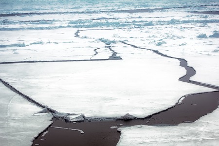 ice at North pole and near (from 84 to 90 degrees) in 2016.の写真素材