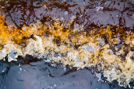 Sea rolling and receding water. Black sea, Caucasus