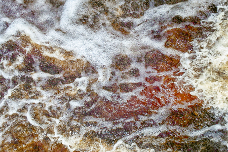 river splashes background, reddish spring water full of energyの写真素材