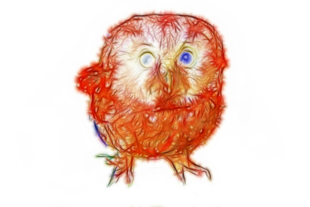 Abstract fractal light background. Generalization images of nature. Owl heterochromyの写真素材