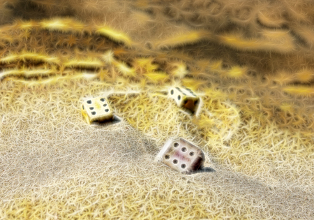 Abstract fractal light background. Concept of game business collapse, death of gambler. Dice gameの写真素材