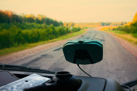 Russia, Chelyabinsk - 25 July 2016: Platon, system of collecting money for use of roads for...