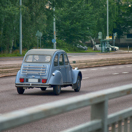 Helsinki , Finland - August 21, 2017: retro car restored new life of old things, nostalgia