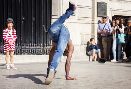 Paris, France - September 24, 2017: Street break dance show