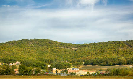 The green hills of foothills of the Pyrenees, rolling landの写真素材