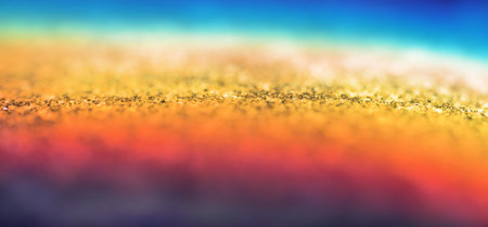 Stone surface in rainbow spectrum. Ultra Macroの写真素材