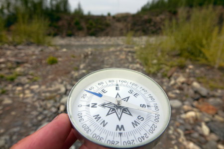 The right compass is always needed for travelers, adequate course. Hiking through the road network...