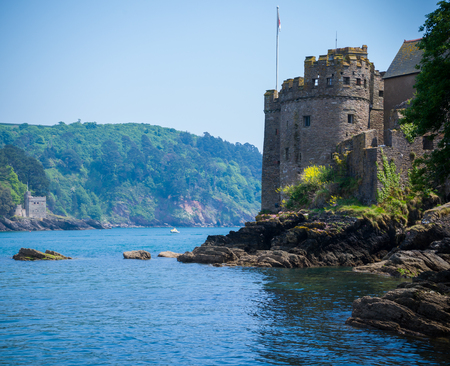 Kingswear and Dartmouth Castle, Devon, United Kingdom, May 24, 2018.のeditorial素材