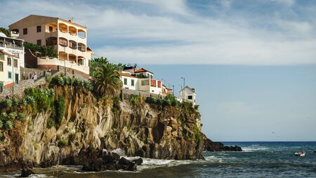 View of Camara de Lobos and Atlantic ocean, Madeira island, Portugal, October 10, 2019のeditorial素材