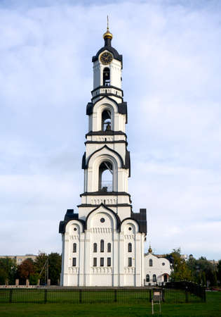 Orthodox Cathedral Bell tower of St. Theodore of Tyrone in Pinsk, Republic of Belarus October 23 2020の写真素材