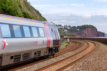 Cross Country Train at Torquay English Riviera Devon England UK May 29 2021.の写真素材