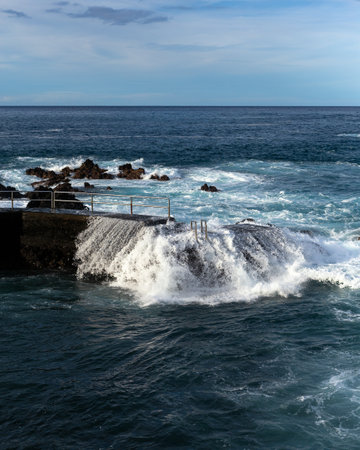 Coast of San Telmo in the town of Puerto de la Cruz, in the north of Tenerife, Canary Islands.の写真素材