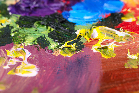Abstract background. Oil painting - flowersの写真素材