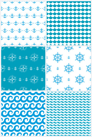 Sea seamless patternのイラスト素材