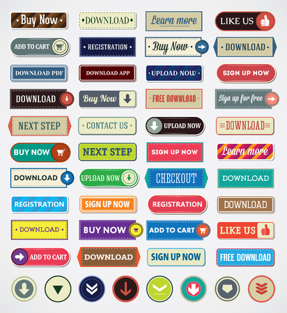 download buttonのイラスト素材
