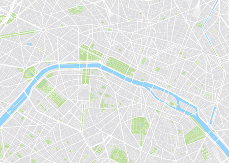 Paris colored vector mapのイラスト素材