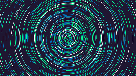 Colored rotating rings, Futuristic abstract background, vector illustration