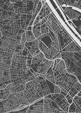 Vienna city plan, detailed vector map Vector illustration.