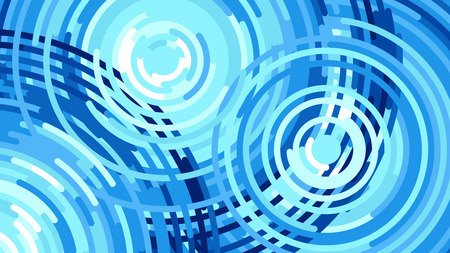 Waves from the rain, water drop, Vector flat illustrationのイラスト素材