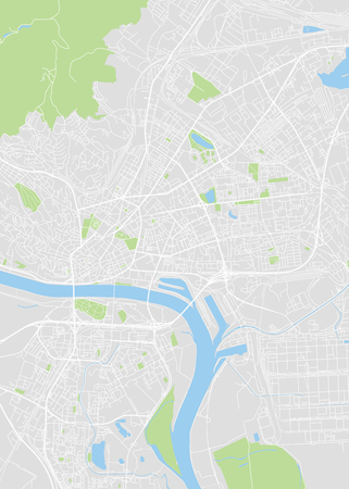 Bratislava colored vector mapのイラスト素材
