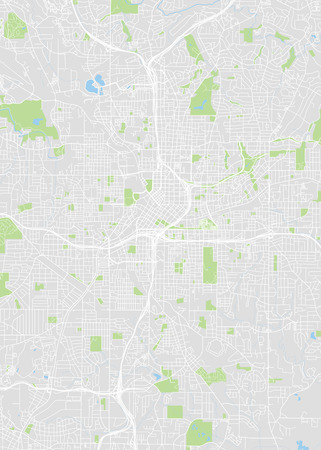 City map Atlanta, color detailed plan, vector illustrationのイラスト素材