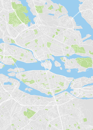 City map Stockholm, color detailed plan, vector illustration for your designのイラスト素材