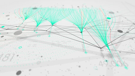 Big data network connection plexus digital futuristic technology, visualization concept processing...