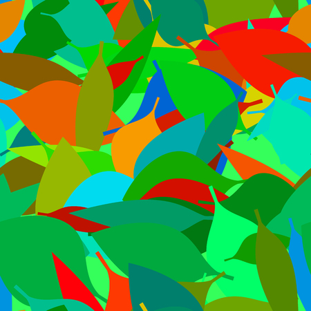 Colorful leaf abstract seamless background vector illustrationのイラスト素材