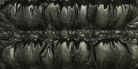 Leather black background or texture 3d illustrationの写真素材