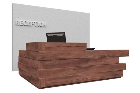 Reception isolated on white background 3d illustrationの写真素材