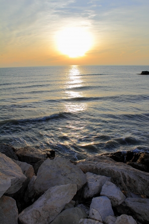 Porto San Giorgio, Marche waterfront southの写真素材