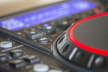 Controls on a professional mp3 player, deejay session